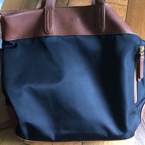 Neiman Marcus nylon tote with crossbody & handles